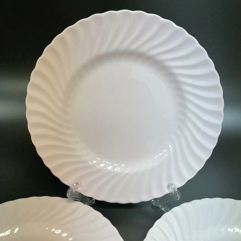 Minton Dinner Plates‎ Swirl Edge Pink 10 3/4